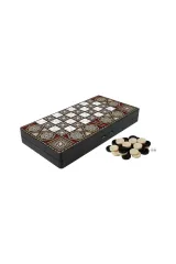 Kişiye Özel Ahşap Pullu Tavla, Masif Sedef Tavla Ahşap Pullu Sedef Tavla 50*50 Cm Büyük Boy