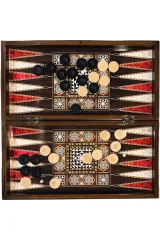 Kişiye Özel Ahşap Pullu Tavla, Masif Sedef Tavla Ahşap Pullu Sedef Tavla 50*50 Cm Büyük Boy
