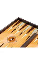 Ahşap Pullu Polyester Tavla Satranç Dama Full Ahşap Büyük Boy Premium Lüx Tavla Özel Hediyelik Tavla