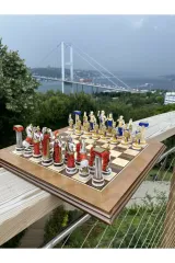 Dekoratif Satranç Seti, Lüks Satranç Seti, Zeus Satranç Taşları Ile Masif Satranç Tahtas