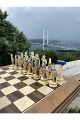 Dekoratif Satranç Seti, Lüks Satranç Seti, Zeus Satranç Taşları Ile Masif Satranç Tahtas