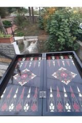 Metal Satranç Seti, El Yapımı Satranç Seti, Lüks Dekoratif, Klasik, Ahşap Satranç Seti orjinal sedefli satranç takımı