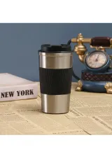 Kişiye Özel 500 ml Metal Termos Mug Kupa, Çay Kahve Kamp Termos, Paslanmaz Çelik Araç Içi Termos