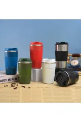Kişiye Özel 500 ml Metal Termos Mug Kupa, Çay Kahve Kamp Termos, Paslanmaz Çelik Araç Içi Termos