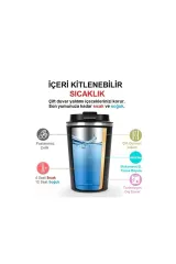 Kişiye Özel Isim Baskılı 500 ml Siyah Termos Mug Kupa, Çay Kahve Termos, Paslanmaz Çelik Araç Içi Termos