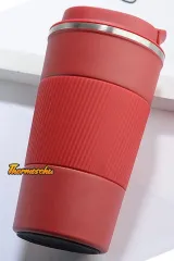 Kişiye Özel Isim Baskılı 500 ml Katmanlı Paslanmaz Çelik Termos Bardak Mug Araç Kahve Çay Termos kırmızı termos