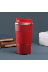 Kişiye Özel Isim Baskılı 500 ml Katmanlı Paslanmaz Çelik Termos Bardak Mug Araç Kahve Çay Termos kırmızı termos