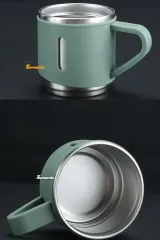 Kişiye Özel Isimli 500 ml Paslanmaz Çelik Bardaklı Termos, Çay Kahve Termos, Seyahat Araç Termos