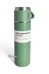 Kişiye Özel Isimli 500 ml Paslanmaz Çelik Bardaklı Termos, Çay Kahve Termos, Seyahat Araç Termos