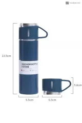 Kişiye Özel Isimli 500 Ml Paslanmaz Çelik Bardaklı Termos, Çay Kahve Termos, Seyahat Araç Termos