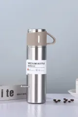500 Ml Paslanmaz Çelik Bardaklı Termos, Çay Kahve Termos, Piknik Kamp Seyahat Termos, Ofis Termos