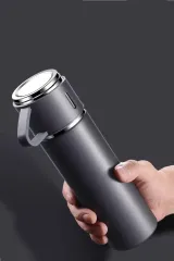 Kişiye Özel Isimli 500 ml Paslanmaz Çelik Bardaklı Termos, Çay Kahve Termos,piknik Kamp Ofis Termos