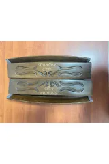 Kişiye Özel Lüx Ahşap Oval Oymalı Okey Takımı Taşlar Dahildi