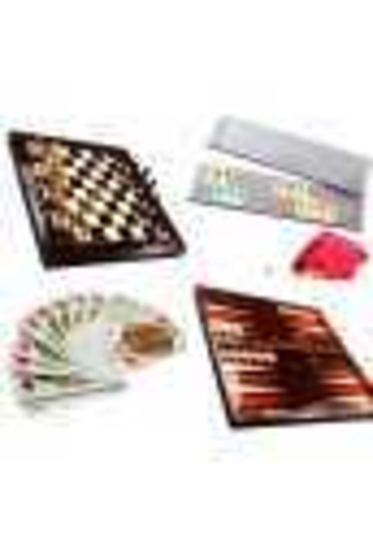 Satranç-tavla-dama-okey Iskambil Kağıdı Hediyeli Oyun Seti