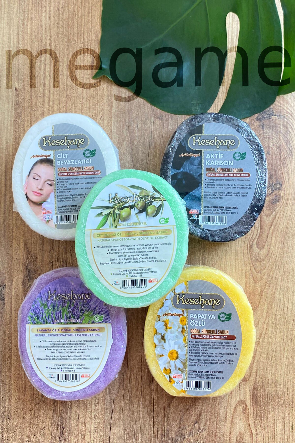 5 Lİ DOĞAL SÜNGERLİ SABUN %100 DOĞAL YÜZ TEMİZLEME SABUNU BANYO LİFİ