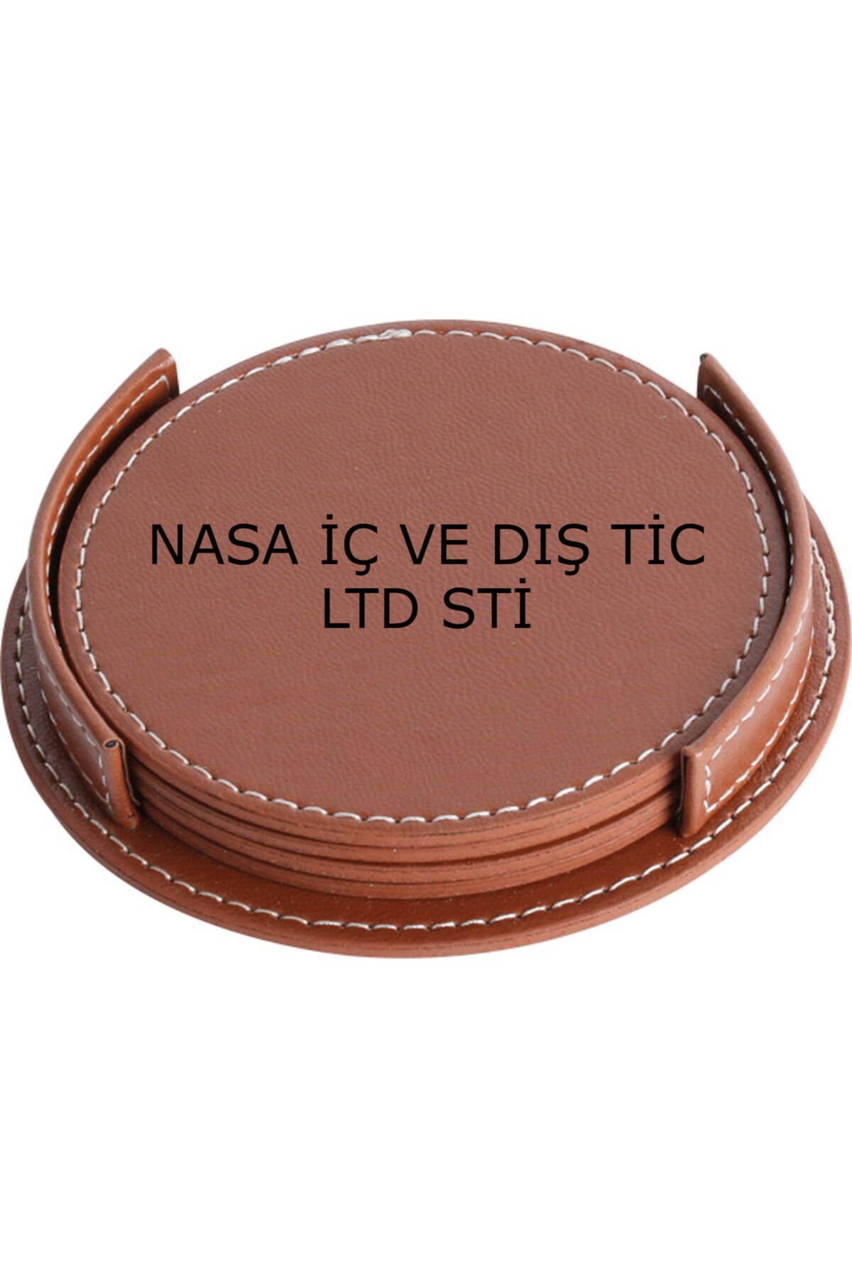 KİŞİYE ÖZEL Suni Deri Bardak Altlığı Çay Kahve Içecek Altlığı SİYAH MASA BARDAK ALTLIĞI