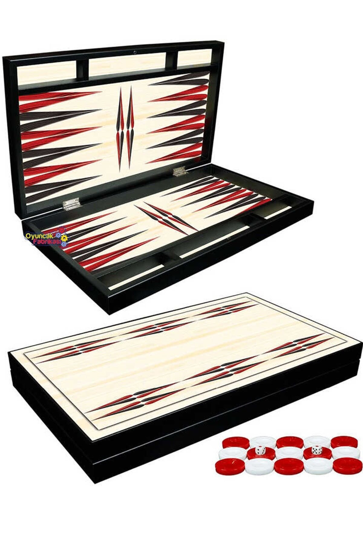 Yenigün Trendy Tavla Takımı Beyaz Büyük Boy Dekoratif Tavla