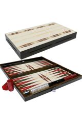 Yenigün Trendy Tavla Takımı Beyaz Büyük Boy Dekoratif Tavla