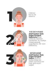 Aktif Karbon Özlü Doğal Süngerli Sabun %100 DOĞAL