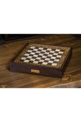 Kişiye Özel Ahşap Santranç Takımı Star Vip Ahşap Lüx Satranç Kutulu