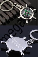 Kişiye Özel Metal Pusula Anahtarlık ,özel isim baskılı  , Kamp Yürüyüş Dağcılık  Faydalı Araçlar