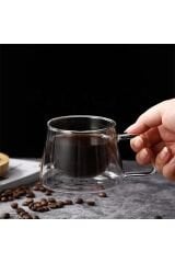 Çift Cidarlı Bardak, Isıya Dayanıklı Bardak, Kahve Bardağı, Şeffaf Cidarlı Bardak,