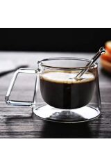 Çift Cidarlı Bardak, Isıya Dayanıklı Bardak, Kahve Bardağı, Şeffaf Cidarlı Bardak,