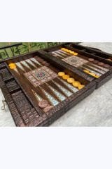 Premium Deri Tavla Takımı, Lüks Tavla Tahtası, Yetişkinler İçin Tavla Seti,