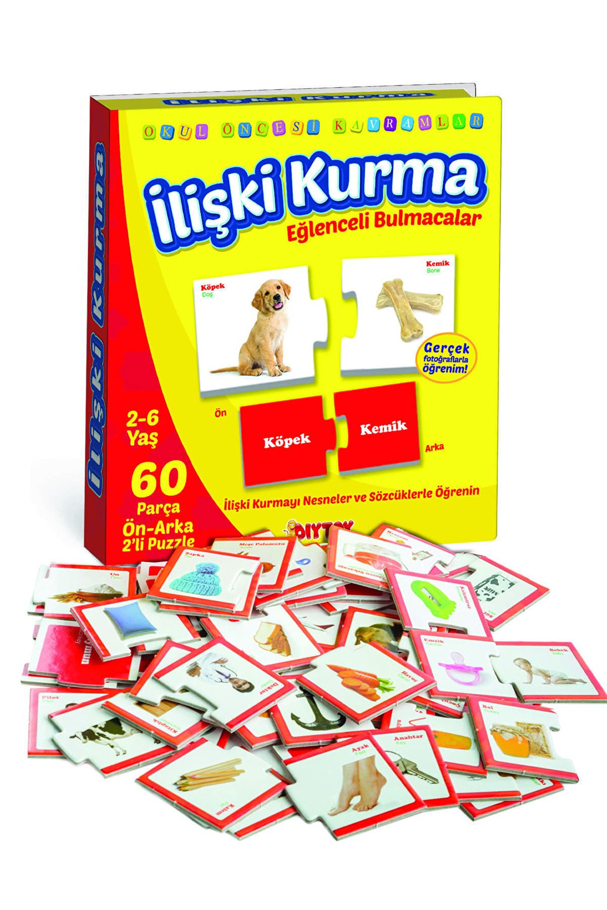 Ilişki Kurma Eğlenceli Bulmacalar Eğitici Oyuncak Set Puzzle, Zeka Geliştirici Set, Öğretici Oyun