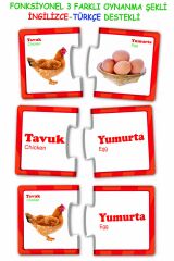 Ilişki Kurma Eğlenceli Bulmacalar Eğitici Oyuncak Set Puzzle, Zeka Geliştirici Set, Öğretici Oyun