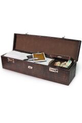 Orijinal Elit Ahşap Okey Deri Kaplama Timsah Derisi Modeli Lüx Okey Takımı Premium