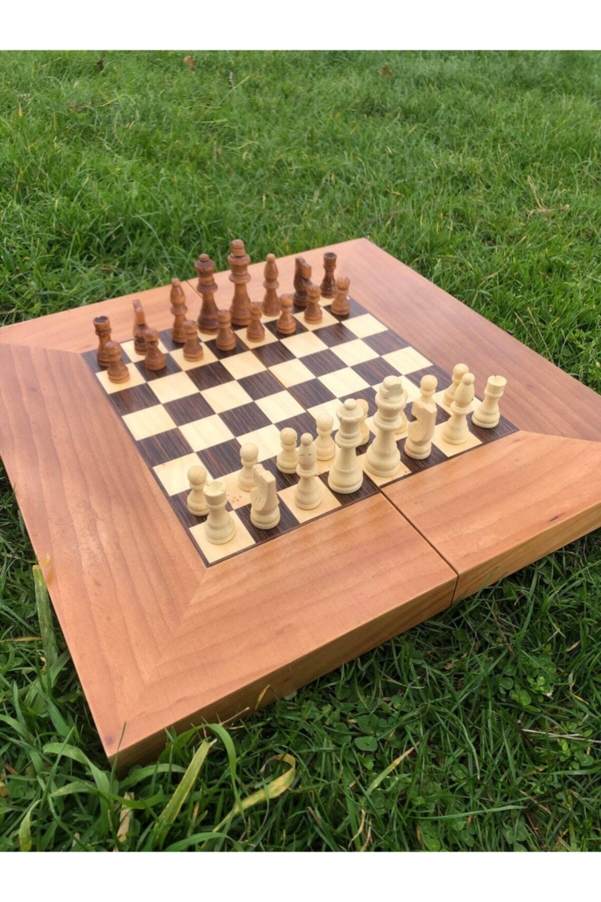 El Yapımı Ahşap Tavla Ve Satranç Seti, Ahşap Tavla, Ahşap Satranç Seti, Satranç Tahtası Oyunları,