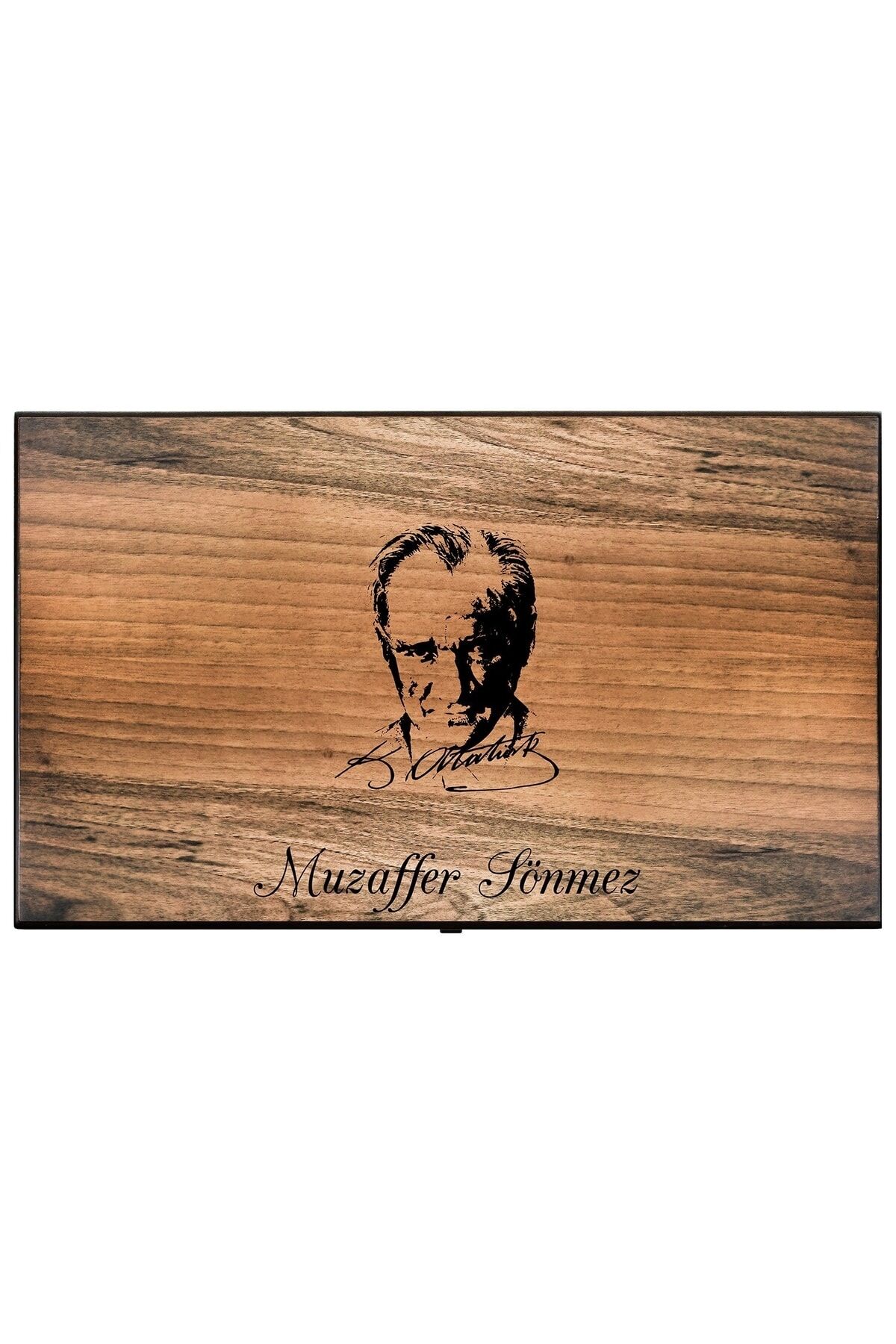 Kişiye Özel Hediyelik, Masif Tavla , Ahşap Tavla, El Yapımı Tavla, Atatürk Desenli Tavla