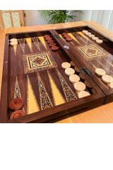 Sevgililer Günü Için Hediyelik Kişiye Özel Ahşap Satranç Ve Tavla Takımı, Ahşap Tavla Pulları