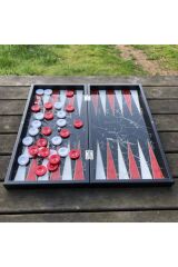 Mermer Desen Ahşap Satranç Seti, Lx Tavl Seti.