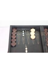 Orjinal El Yapımı Sedef Gömmeli Tavla, Tavla Satranç Seti. Ceviz Satranç Takımı