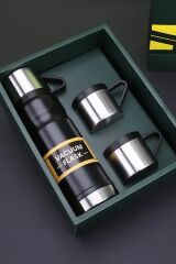 Anneler Günü Için Kişiye Özel Isimli 680 ml Paslanmaz Çelik Bardaklı Termos, Çay Kahve Termos