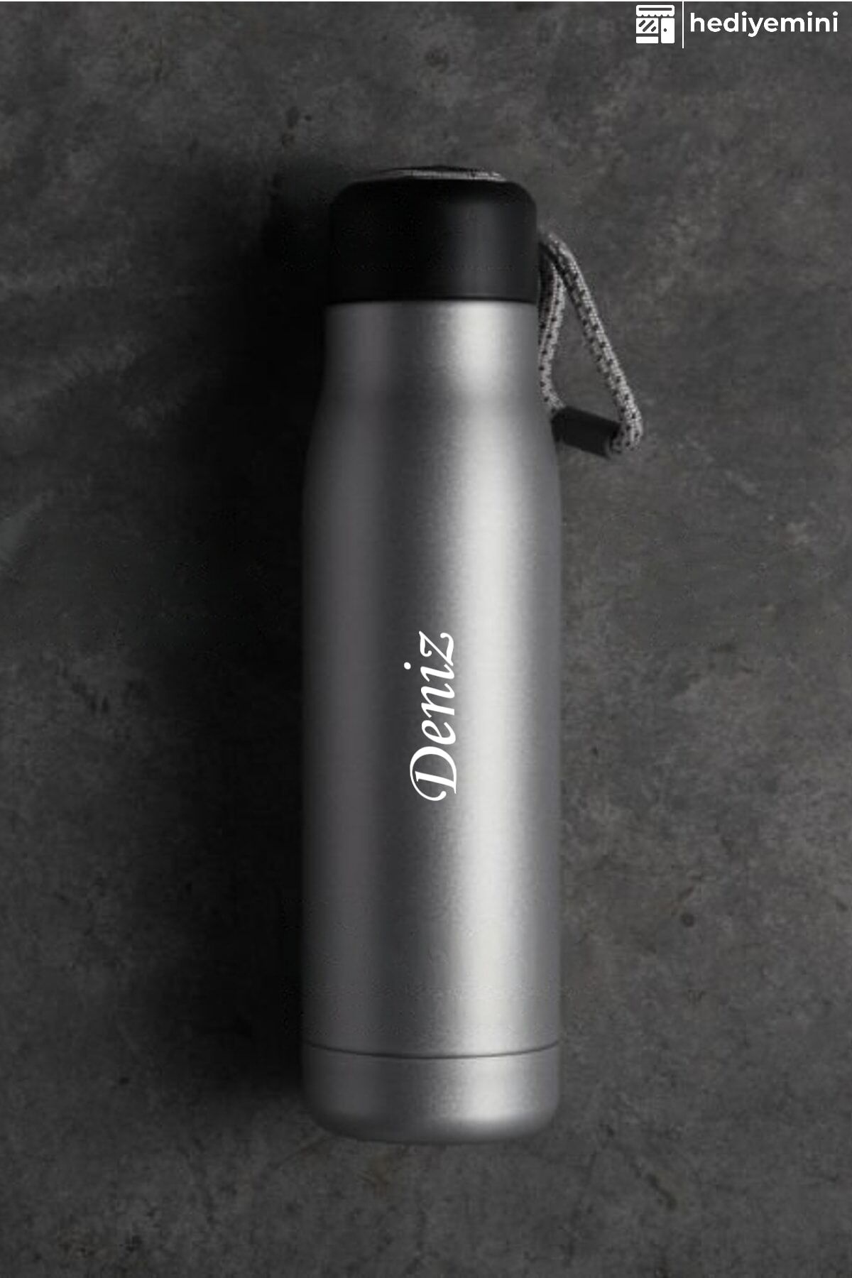 Kişiye Özel Isimli 600 ml Metal Termos, Kamp Termos, Seyahat Termos, Ofis Termos, Araç Termos