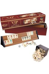 Vıp Okey Ahşap Rummy Seti