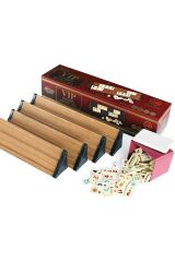Vıp Okey Ahşap Rummy Seti